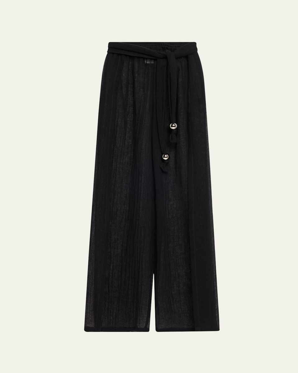 Wide-Leg Pants with Open Sides